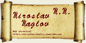 Miroslav Maglov vizit kartica
